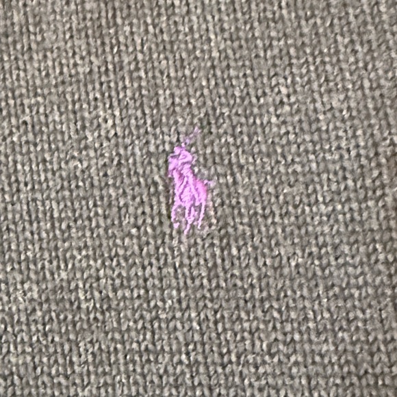 VTG 80s/90s Polo Ralph Lauren Cotton Crewneck Sweater Navy Blue Hong Kong Largea - Picture 5 of 11